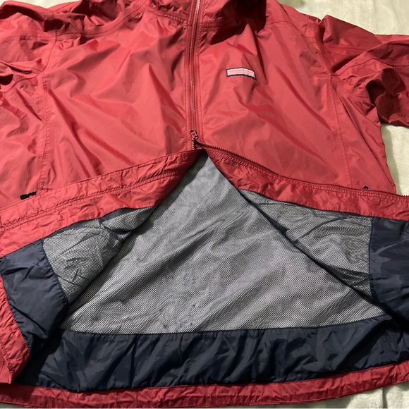 Vineyard Vines Martha’s Vineyard Men’s XXL Rain Jacket Burgundy Red Full Zip - Picture 13 of 16